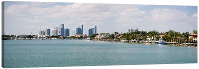 Buildings at the waterfront, Miami, Florida, USA #3 Canvas Art Print - Miami Art
