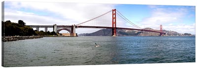 Suspension bridge across the sea, Golden Gate Bridge, San Francisco, California, USA Canvas Art Print - Golden Gate Bridge
