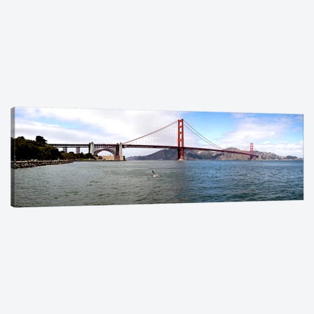 Suspension bridge across the sea, Golden Gate Bridge, San Francisco, California, USA Canvas Print #PIM10976} by Panoramic Images Art Print