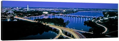 High angle view of a city, Washington DC, USA Canvas Art Print - Washington DC