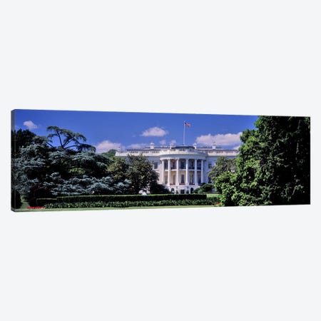 Facade of the government building, White House, Washington DC, USA Canvas Print #PIM10982} by Panoramic Images Canvas Art Print