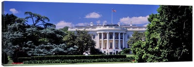 Facade of the government building, White House, Washington DC, USA Canvas Art Print - The White House