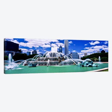 Buckingham Fountain in Grant Park, Chicago, Cook County, Illinois, USA Canvas Print #PIM10983} by Panoramic Images Canvas Art Print
