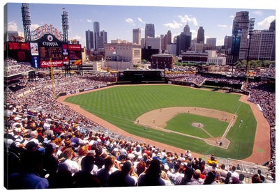 Home of the Detroit Tigers Baseball Team, Comerica Park, Detroit, Michigan, USA Canvas Art Print - Baseball