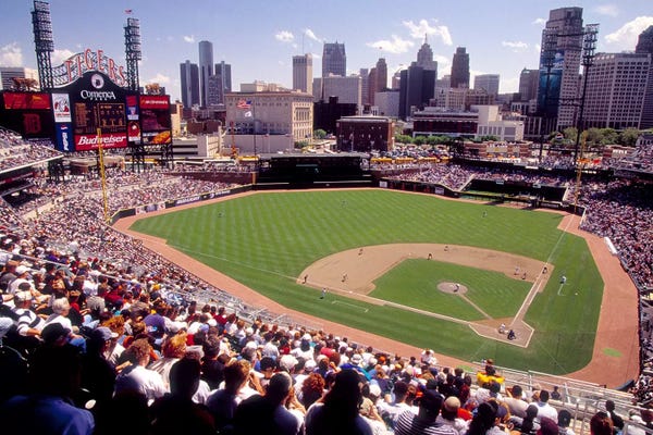 Stadiums: Home of the Detroit Tigers Baseball Team, Comerica Park, Detroit, Michigan, USA by Panoramic Images