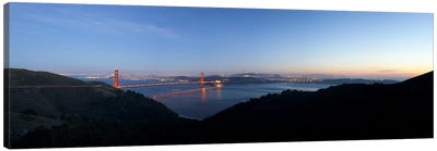 Hawk Hill, Marin Headlands, Goden Gate Bridge, San Francisco, Califorina Canvas Art Print - Golden Gate Bridge