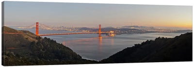 Hawk Hill, Marin Headlands, Goden Gate Bridge, San Francisco, Califorina #2 Canvas Art Print - Golden Gate Bridge