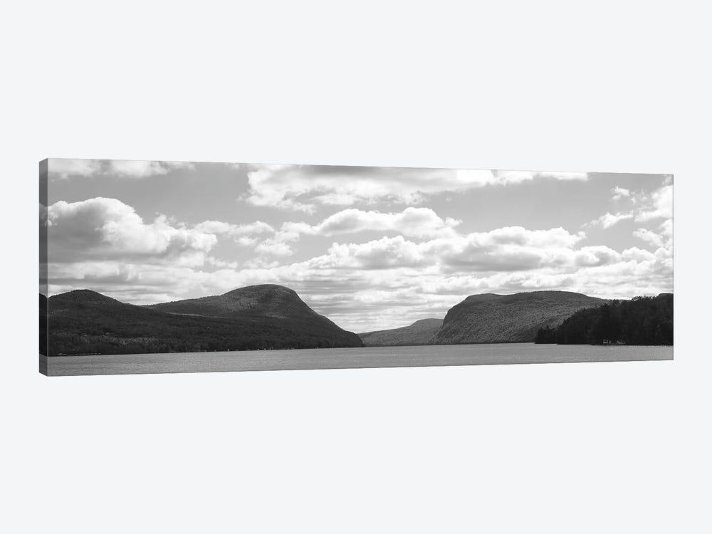 Willoughby Notch In B&W Featuring Mount Pisgah And Mount Hor, Lake Willoughby, Orleans County, Vermont, USA by Panoramic Images 1-piece Canvas Art