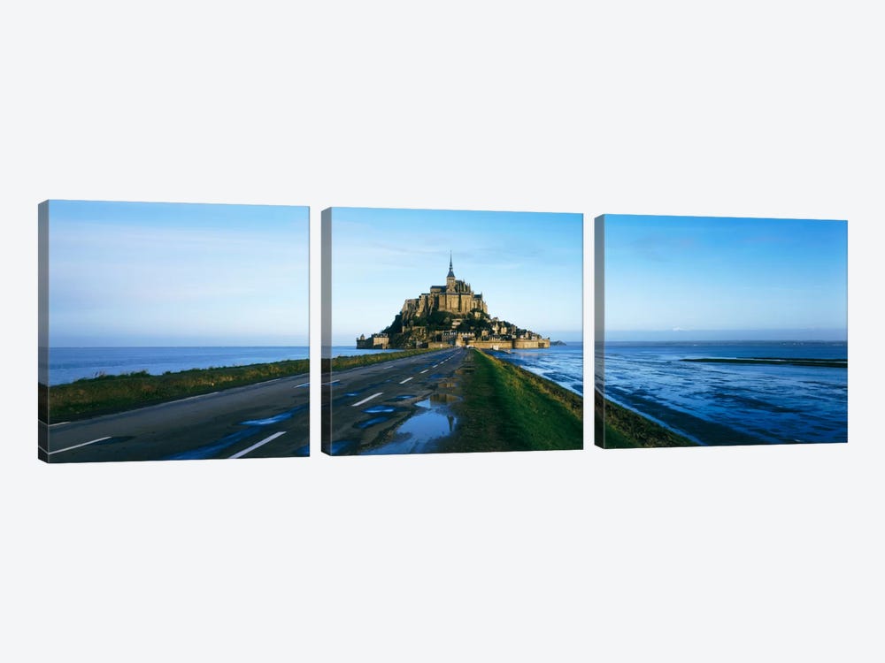 Long Shot, Le Mont-Saint-Michel, Normandy, France by Panoramic Images 3-piece Canvas Artwork