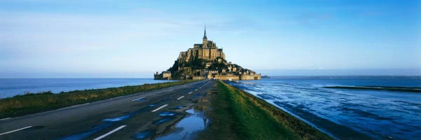 Normandy: Long Shot, Le Mont-Saint-Michel, Normandy, France by Panoramic Images
