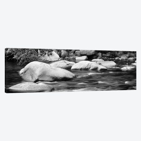 River Rocks In B&W, Swift River, White Mountain National Forest, New Hampshire, USA Canvas Print #PIM11001} by Panoramic Images Canvas Art Print