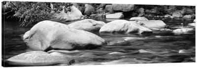 River Rocks In B&W, Swift River, White Mountain National Forest, New Hampshire, USA Canvas Art Print - New Hampshire Art