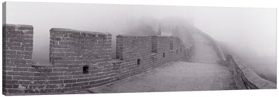 Mutianyu Section In B&W, Great Wall Of China, People's Republic Of China Canvas Art Print - The Seven Wonders of the World