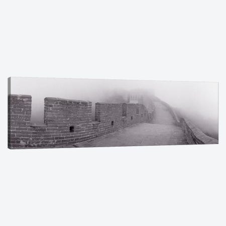 Mutianyu Section In B&W, Great Wall Of China, People's Republic Of China Canvas Print #PIM11018} by Panoramic Images Canvas Wall Art