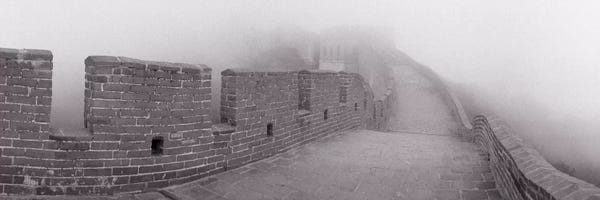 The Great Wall Of China: Mutianyu Section In B&W, Great Wall Of China, People's Republic Of China by Panoramic Images