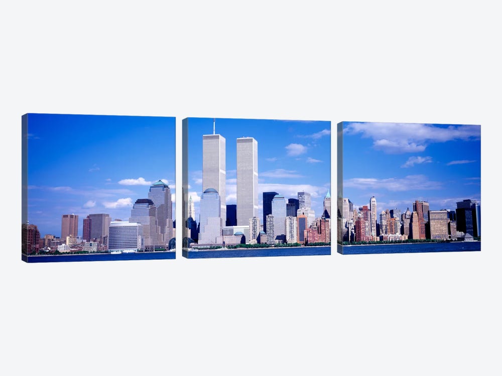 USA, New York City, with World Trade Center by Panoramic Images 3-piece Canvas Art Print