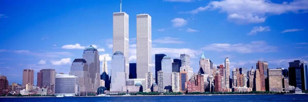 Rivers, Lakes & Waterfronts: USA, New York City, with World Trade Center by Panoramic Images