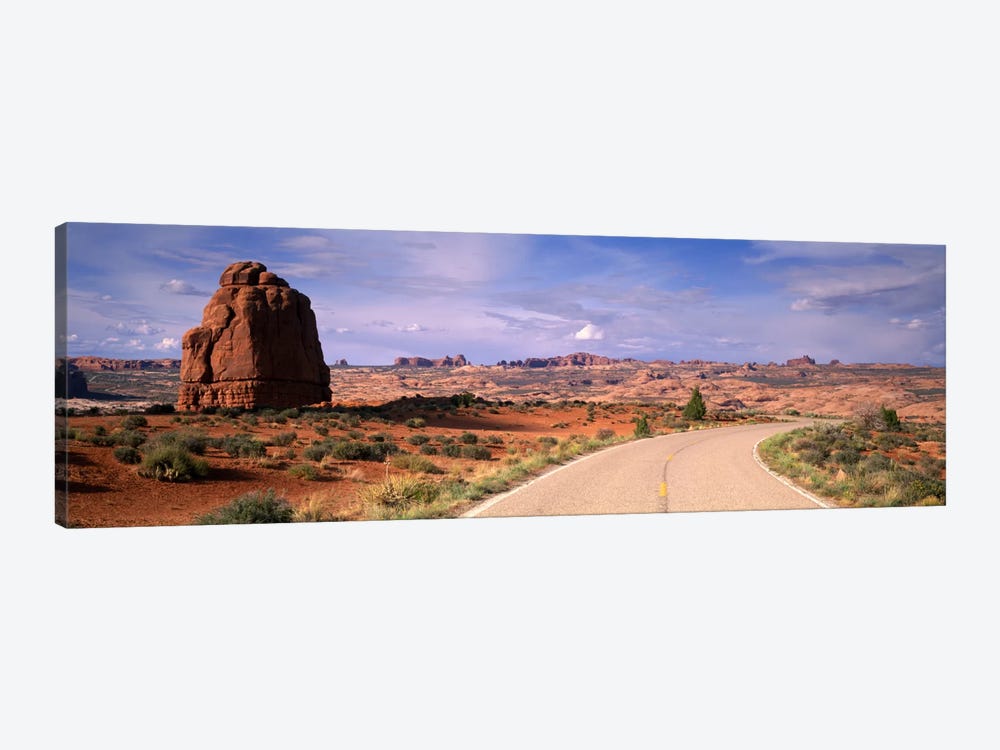 Road Courthouse Towers Arches National Park Moab UT USA by Panoramic Images 1-piece Canvas Art