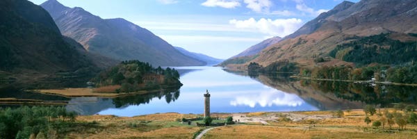 Scotland: Picturesque Landscape Featuring Glenfinnan Monument & Loch Shiel, Glenfinnan, Highlands, Scotland, United Kingdom by Panoramic Images