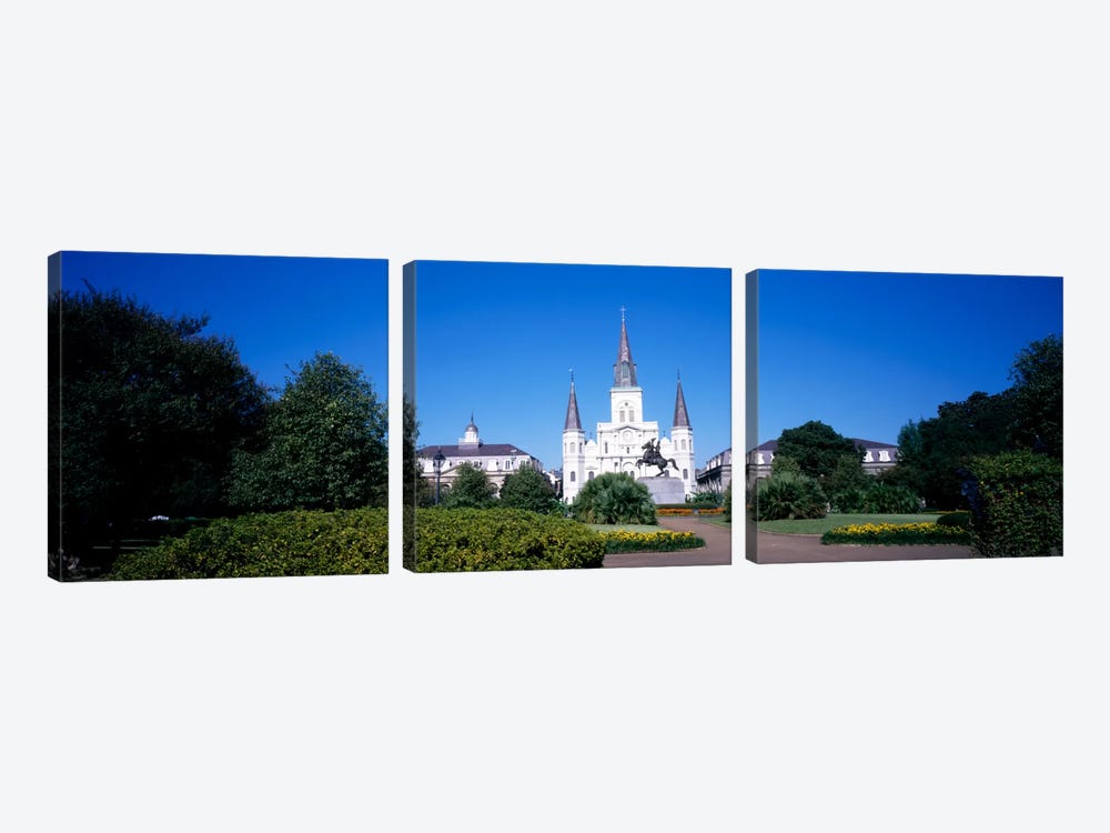 Jackson Square, New Orleans, Louisiana, USA #2 by Panoramic Images 3-piece Canvas Art Print