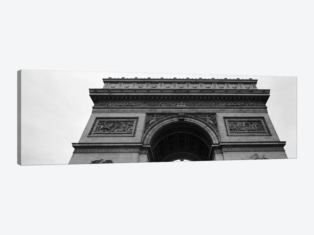 Low angle view of a triumphal arch, Arc de Triomphe, Paris, Ile-De-France, France by Panoramic Images 1-piece Canvas Artwork