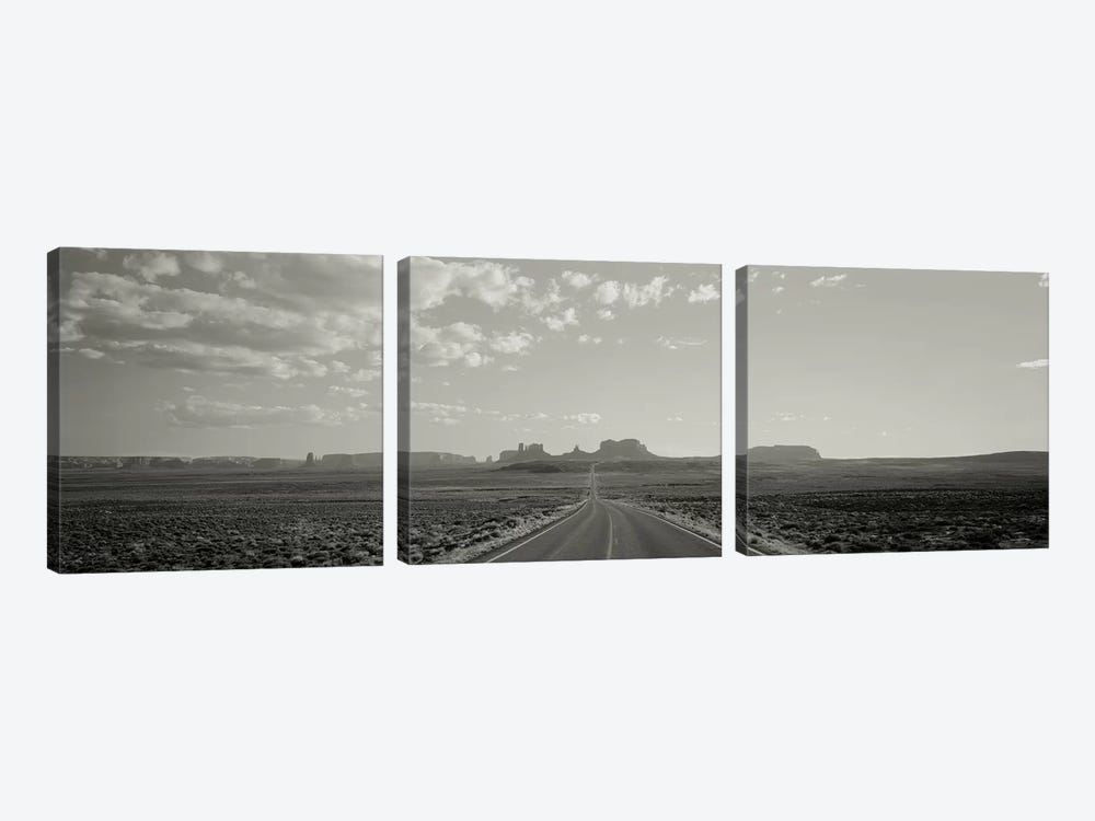 Long Road, Monument Valley, Utah, USA by Panoramic Images 3-piece Canvas Artwork