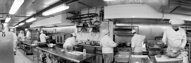 Black And White, Chefs In Kitchen