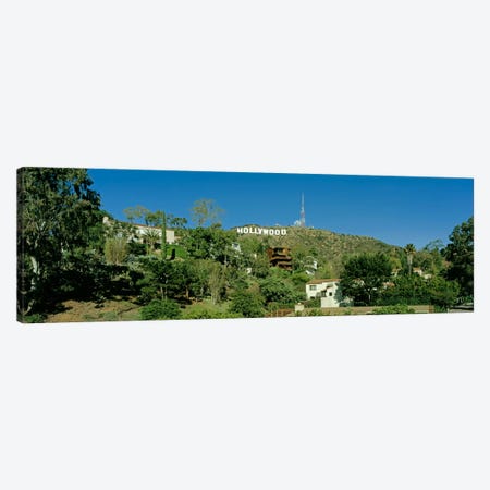USA, California, Los Angeles, Hollywood Sign at Hollywood Hills Canvas Print #PIM1110} by Panoramic Images Art Print
