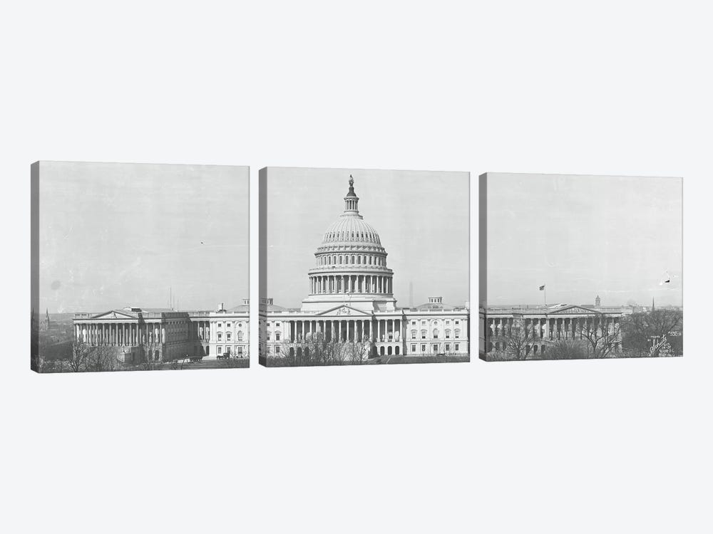 US Capitol Washington DC 1916 by Panoramic Images 3-piece Canvas Art