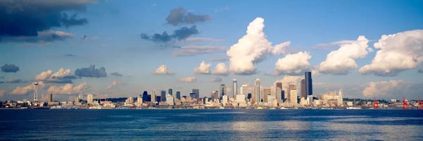 Seattle: Buildings at the waterfront, Elliott Bay, Seattle, King County, Washington State, USA, 1996 by Panoramic Images