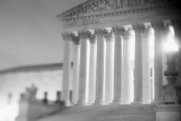 Columns: Night US Supreme Court Washington DC by Panoramic Images