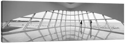 Silhouette of two people in a museum, Milwaukee Art Museum, Milwaukee, Wisconsin, USA Canvas Art Print - Wisconsin Art