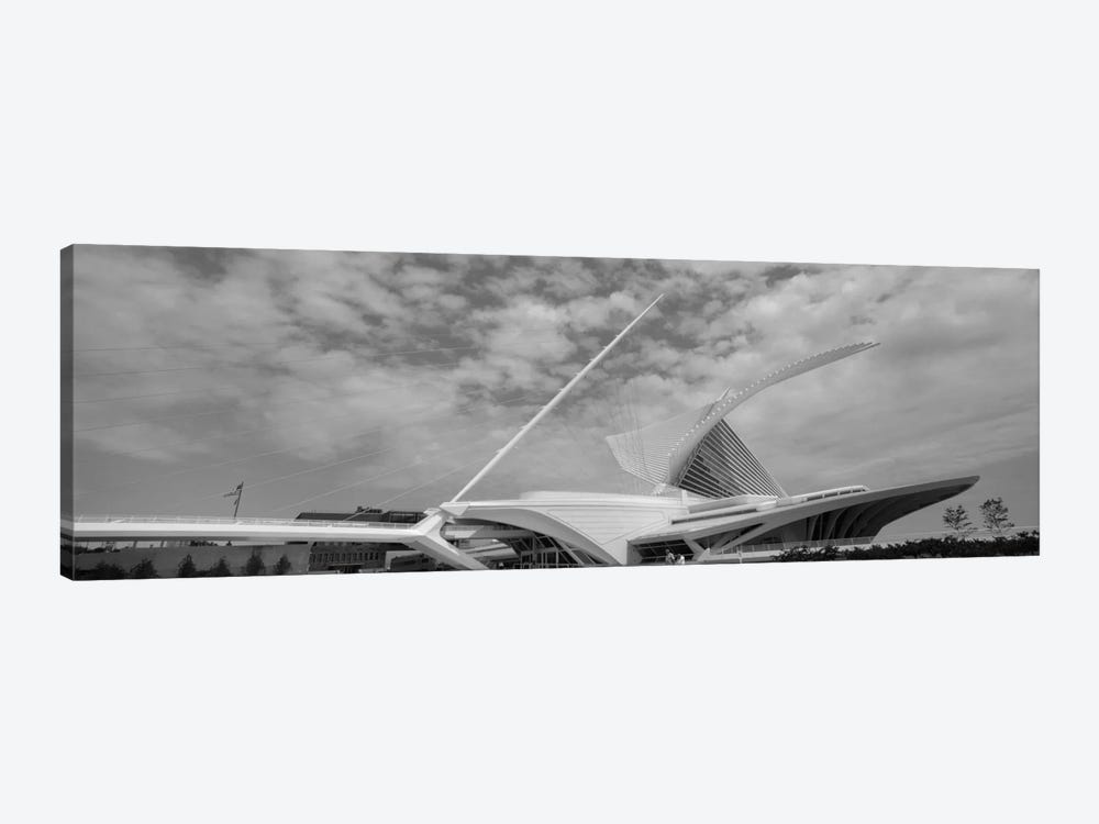 Milwaukee Art Museum In B&W, Milwaukee, Wisconsin, USA by Panoramic Images 1-piece Canvas Art