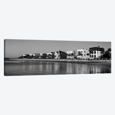 Antebellum Architecture Along The Waterfront In B&W, The Battery, Charleston, South Carolina, USA Canvas Print #PIM11166} by Panoramic Images Canvas Print