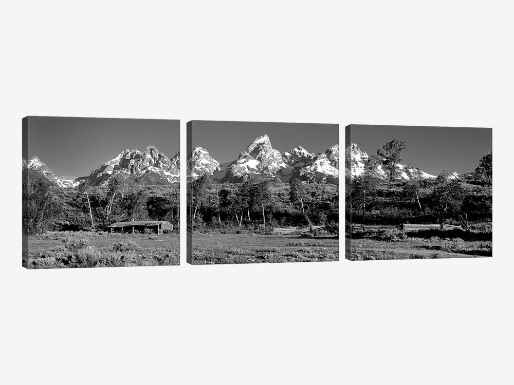 USA, Grand Teton National Park, Hut at Ranch by Panoramic Images 3-piece Canvas Art