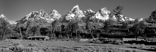 Wyoming: USA, Grand Teton National Park, Hut at Ranch by Panoramic Images