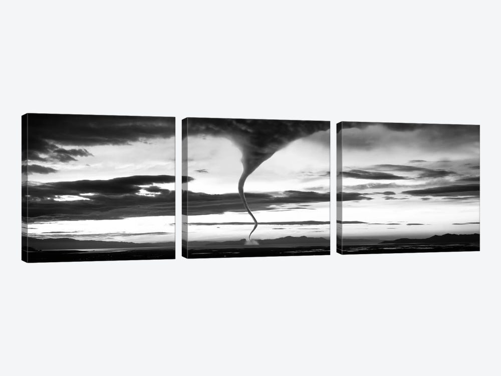 Tornado In B&W by Panoramic Images 3-piece Canvas Art Print
