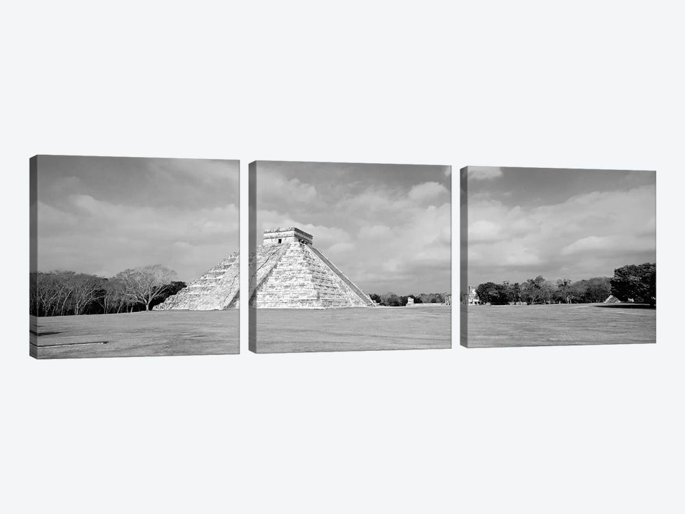 El Castillo Pyramid, Chichen Itza, Yucatan, Mexico by Panoramic Images 3-piece Canvas Wall Art