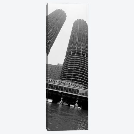 Low angle view of towers, Marina Towers, Chicago, Illinois, USA Canvas Print #PIM11192} by Panoramic Images Canvas Art Print