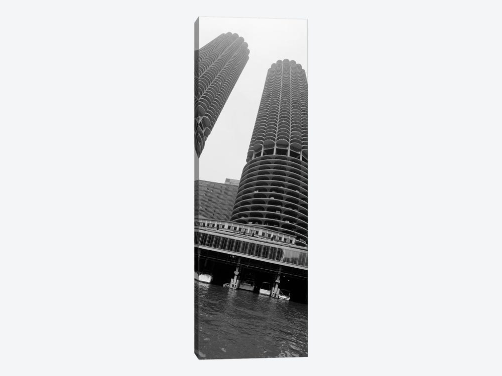 Low angle view of towers, Marina Towers, Chicago, Illinois, USA by Panoramic Images 1-piece Canvas Artwork