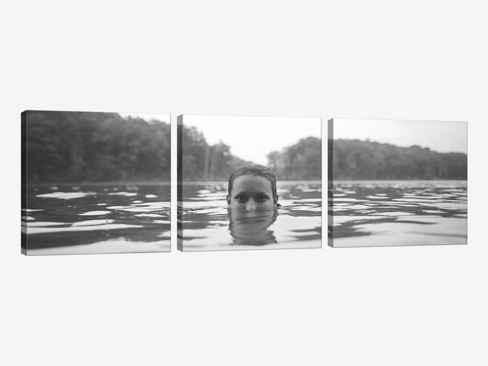 Portrait Of A Woman's Face In Water by Panoramic Images 3-piece Canvas Wall Art