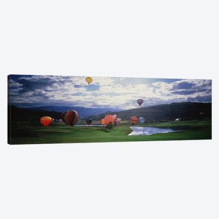 Hot Air Balloons, Snowmass, Colorado, USA Canvas Print #PIM1120} by Panoramic Images Canvas Artwork