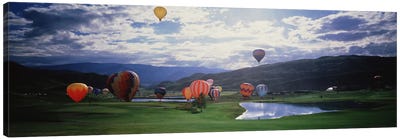 Hot Air Balloons, Snowmass, Colorado, USA Canvas Art Print - Colorado Art