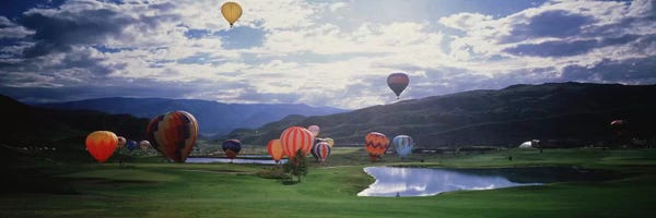 Colorado: Hot Air Balloons, Snowmass, Colorado, USA by Panoramic Images