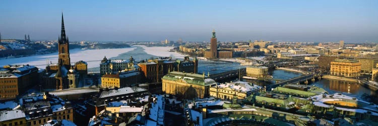 High angle view of a city, Stockholm, Sweden