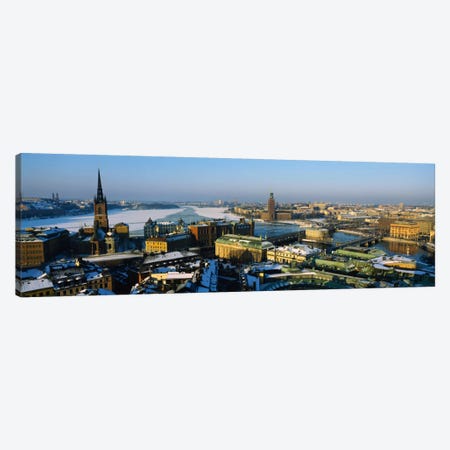 High angle view of a city, Stockholm, Sweden Canvas Print #PIM1121} by Panoramic Images Canvas Wall Art