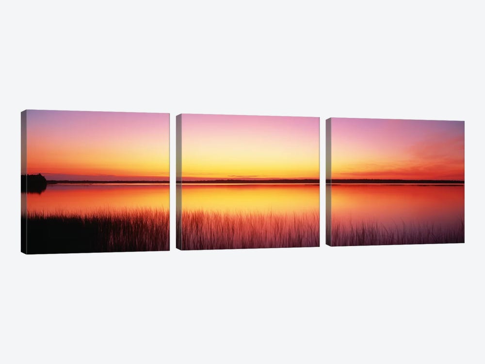 Sunrise Lake Michigan Door County WI by Panoramic Images 3-piece Canvas Print