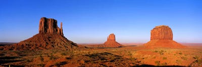 The Mittens & Merrick Butte, Monument Valley, Navajo Nation, Arizona, USA by Panoramic Images canvas print