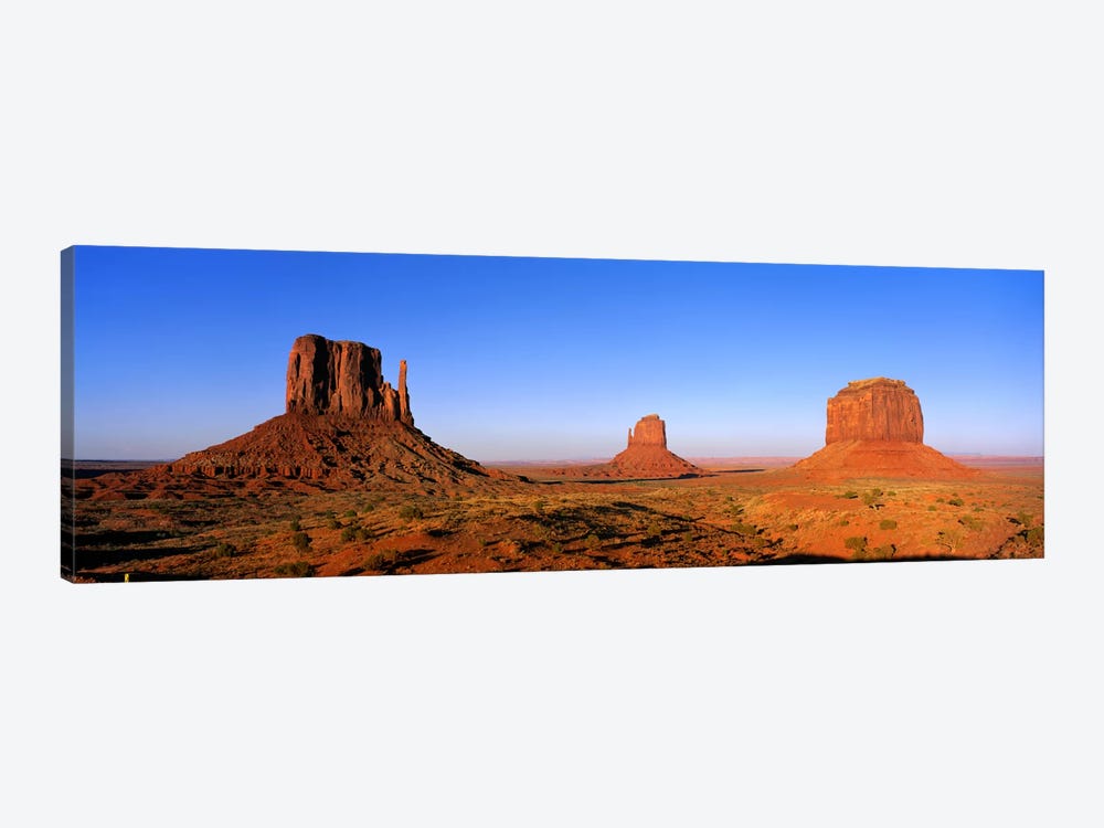 The Mittens & Merrick Butte, Monument Valley, Navajo Nation, Arizona, USA by Panoramic Images 1-piece Canvas Artwork
