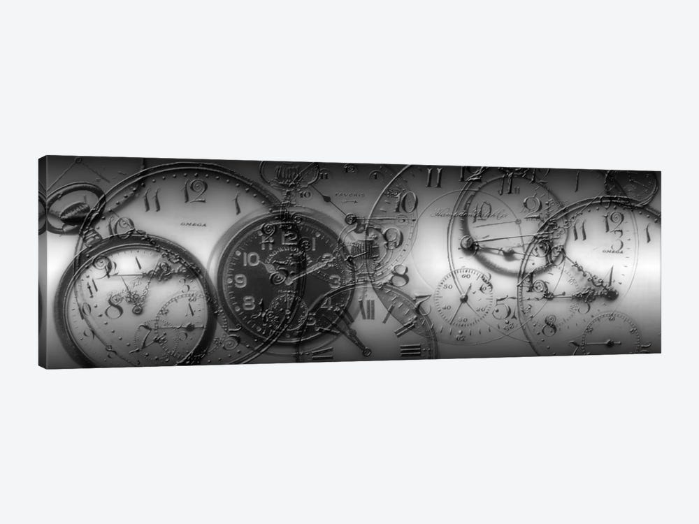 Old Pocket Watch Montage In B&W by Panoramic Images 1-piece Canvas Artwork